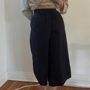 Dark Navy Blue wide leg trousers